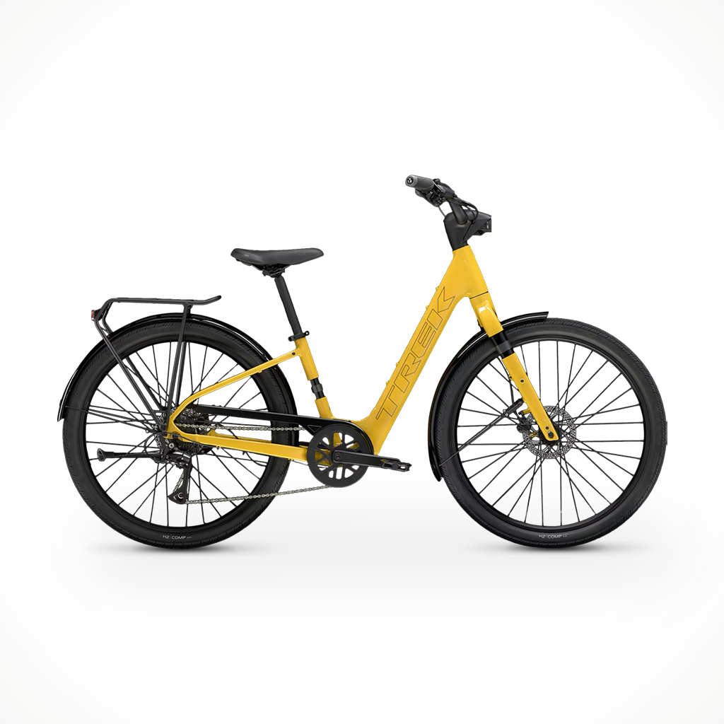 Product image: Trek Verve 1 LS baja yellow 2026, shown in primary marketing view.