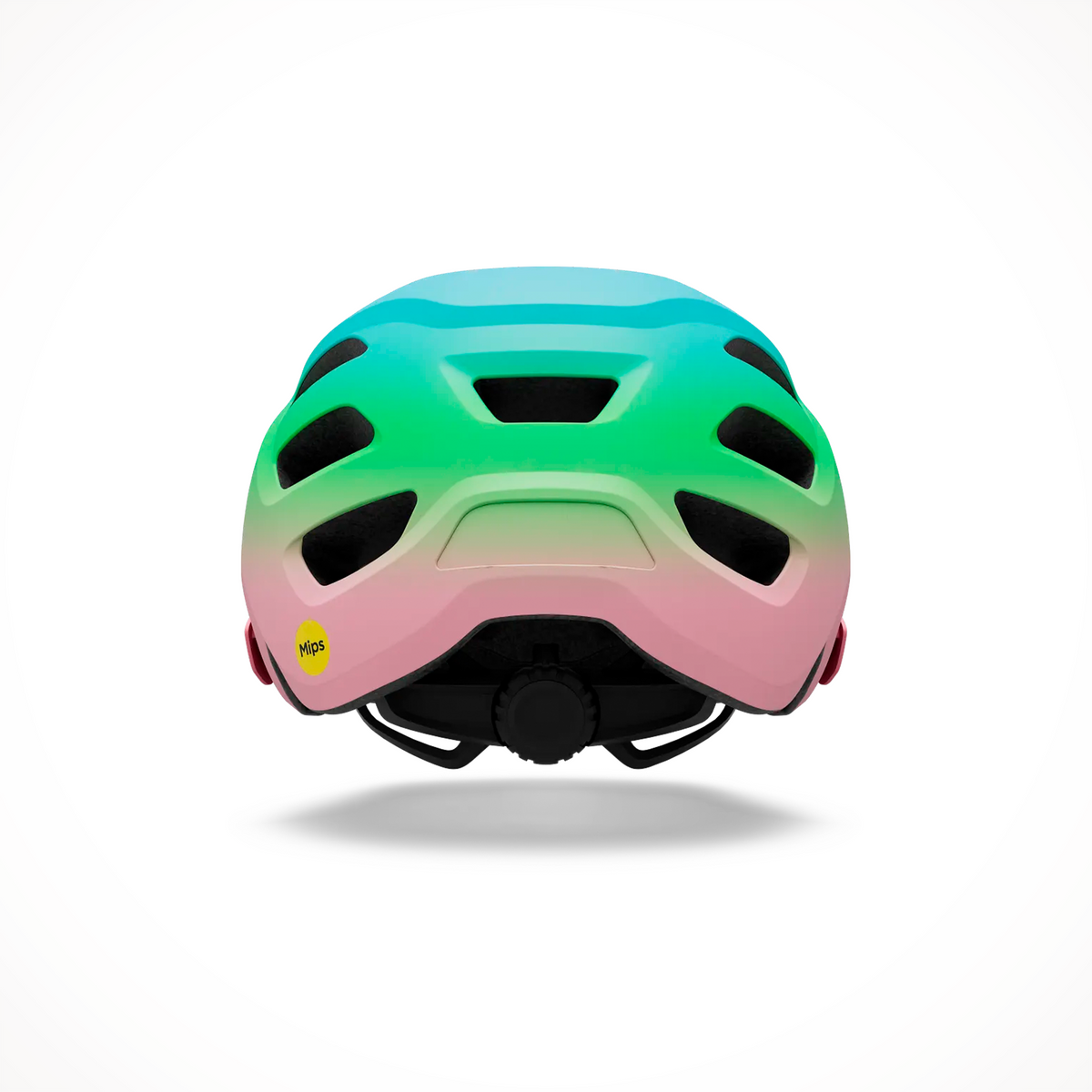 Product image: Tremor Mips Child Helmet Matte Pink Green K Ids 2026, shown from the back.
