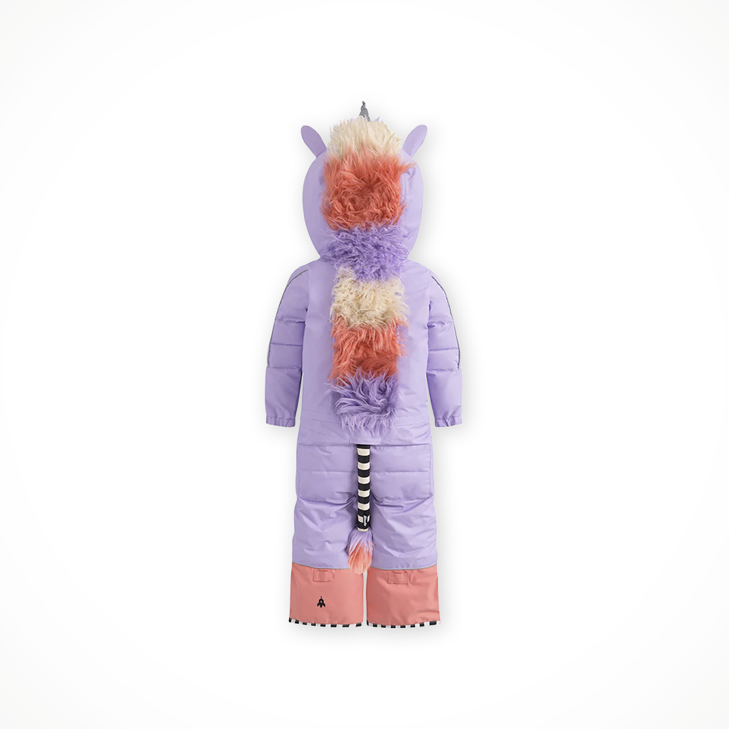 Product image: Weedo unido snowsuit purple kids 2025, shown from the back.