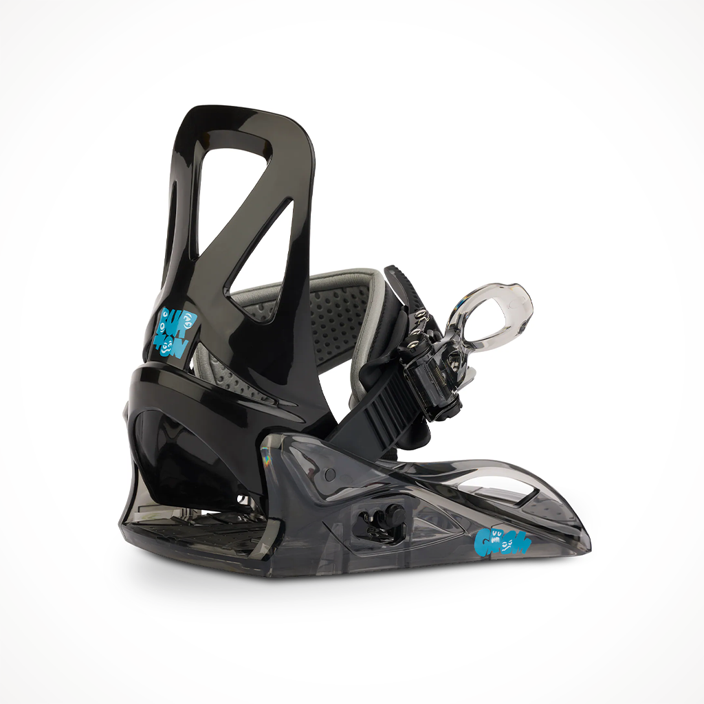 Product image: Burton Grom Disc 2023 Snowboard Binding Black, shown from the back.