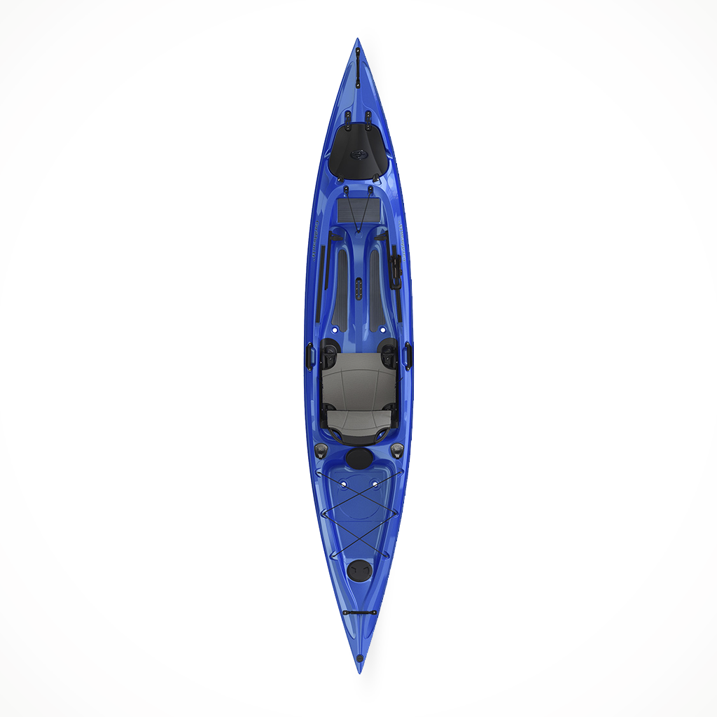 Product image: Eddyline Caribbean 14 FS Angler Saphire Blue Silver Top Alt.