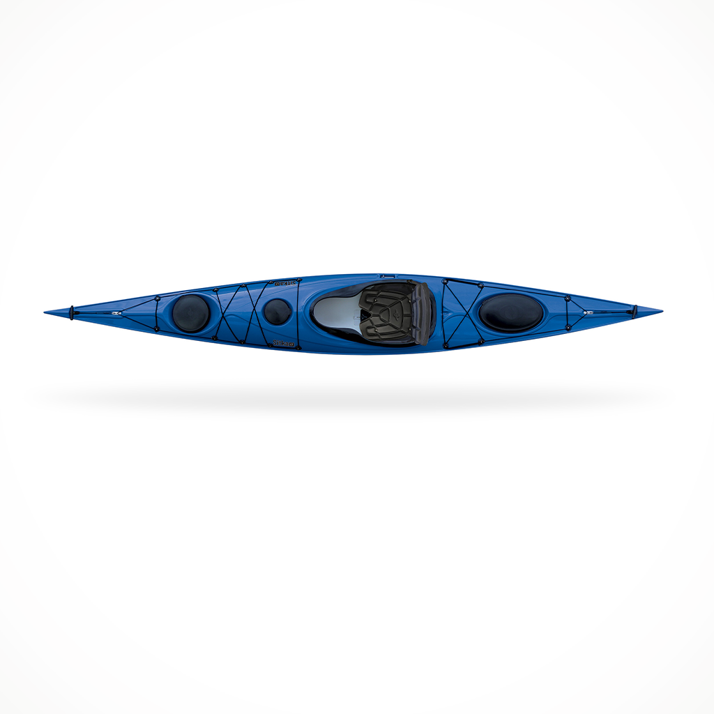 Product image: Eddyline Sitka LT Saphire Blue, shown from above.
