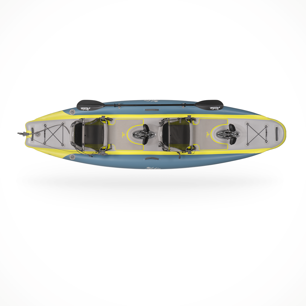 Product image: Hobie Mirage i Trek 14 Duo Slate Blue, shown from above.