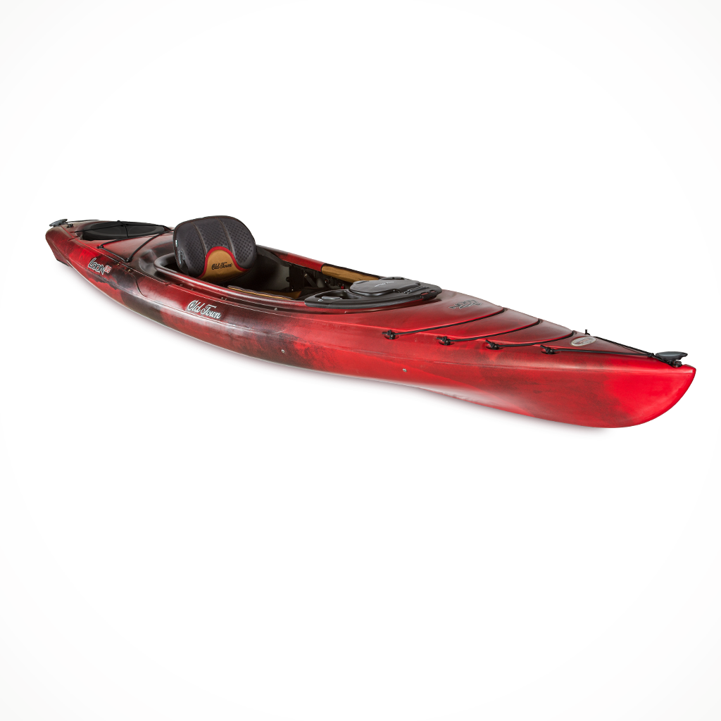Product image: Paddling Kayaks Old Town Loon 120 Black Cherry, shown from a three-quarter angled view.
