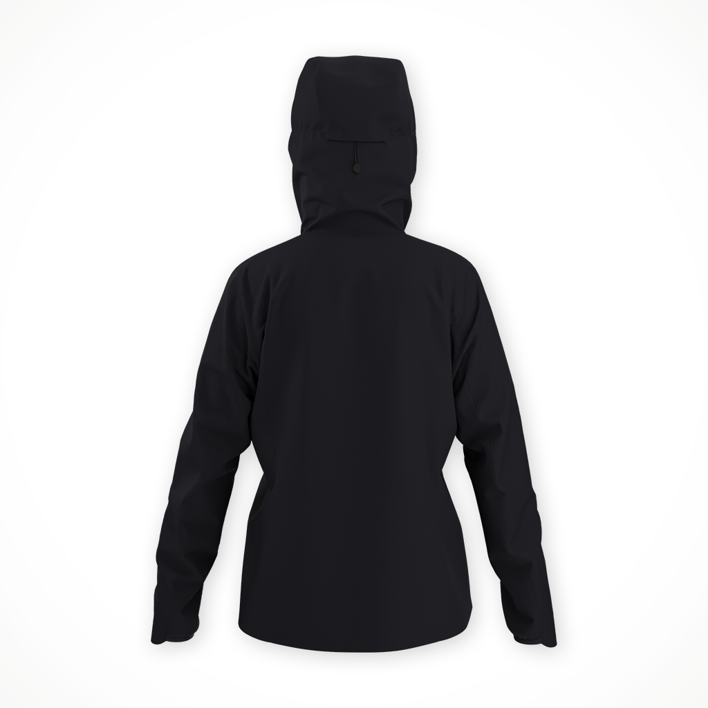 Product image: Arcteryx Gamma MX Hoody Black Womens 2025, shown from the back.