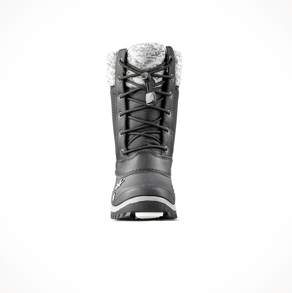 Product image: Baffin Kids Avery Boots Black, shown from the front.
