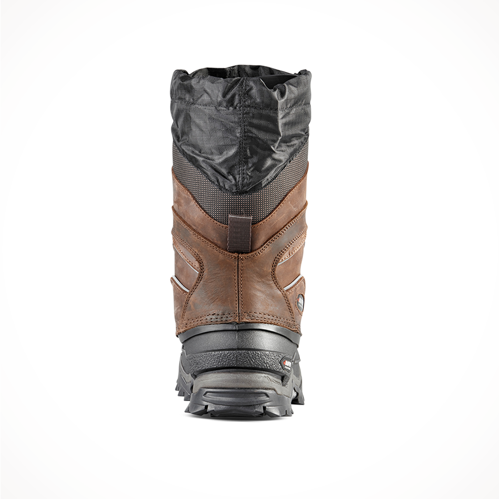 Product image: Baffin Mens Snow Monster Boot Worn Brown, shown from the back.
