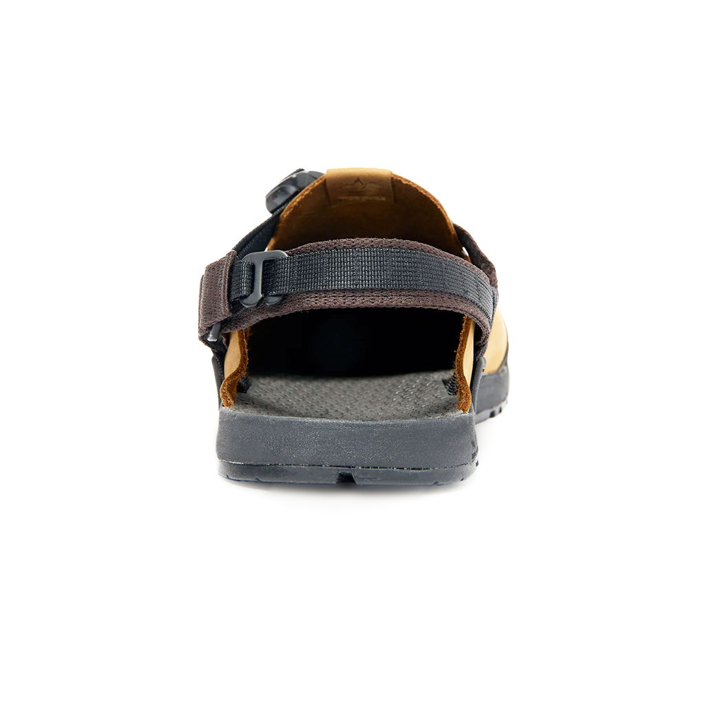 Product image: Bedrock Unisex Mountain Clog Brown, shown from the back.