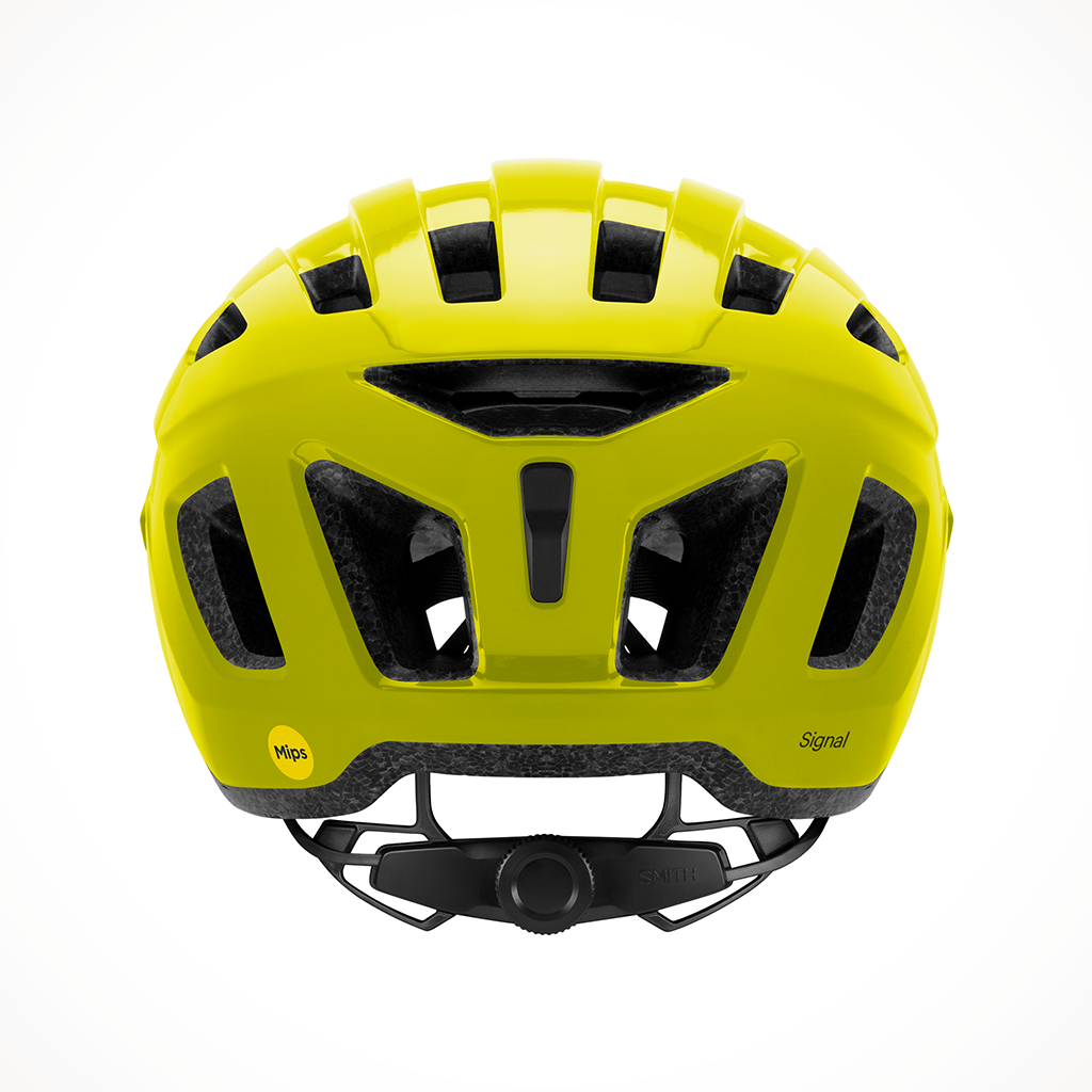 Product image: Bike24 SIGNAL MIPS NEON YELLOW E007402N75155, shown from the back.