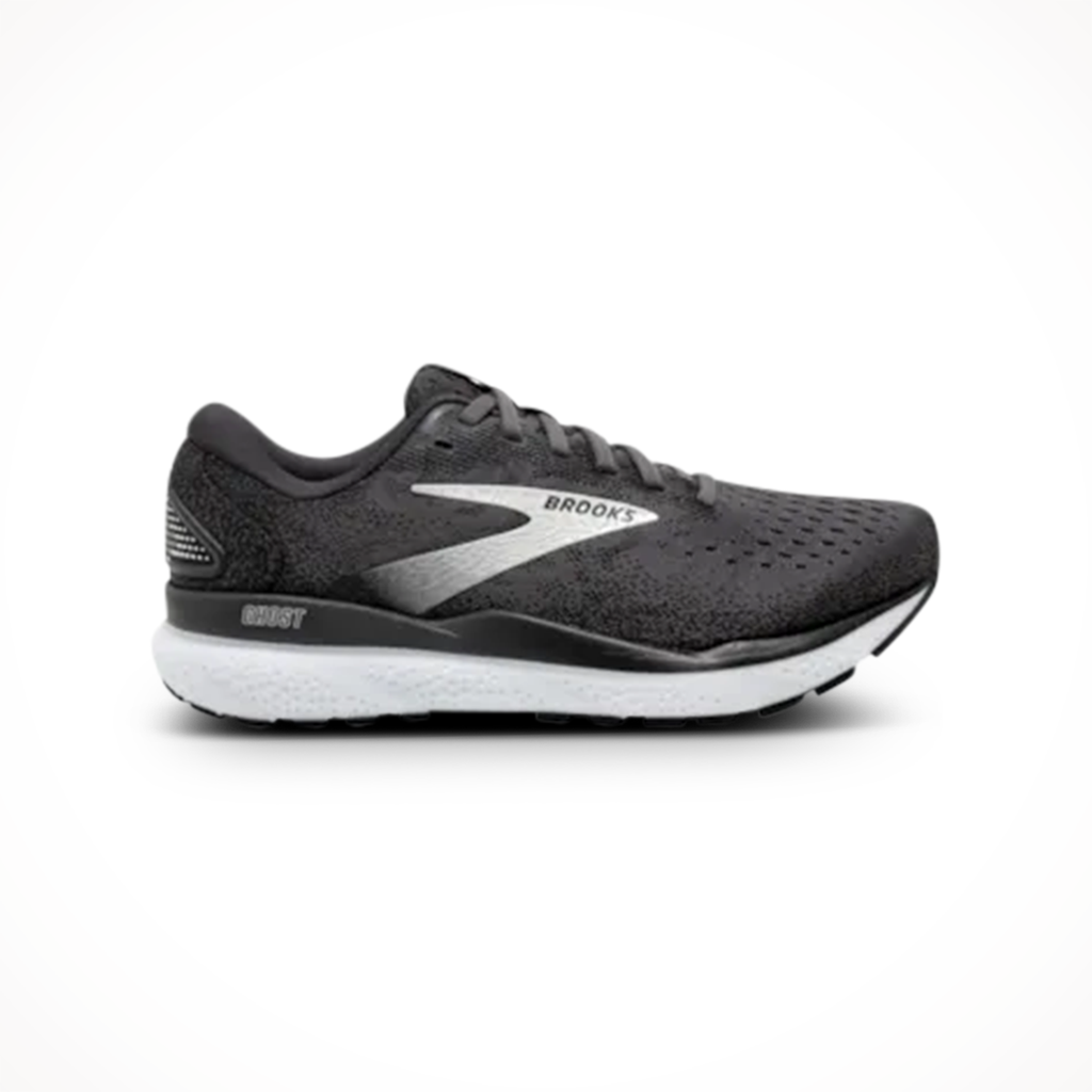 Product image: Brooks Ghost 16 Black Grey White Womens 2025, shown in primary marketing view.
