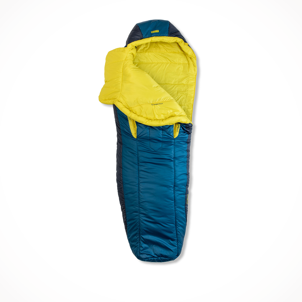 Product image: Camping Sleeping Bags Men Nemo Forte Endless Promise 20 Abyss Green Sheen Open 2.