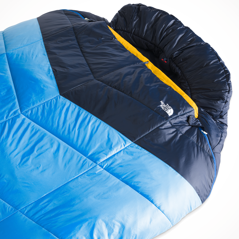Product image: Camping Sleeping Bags The North Face One Bag Duo Super Sonic Blue, close-up detail view.