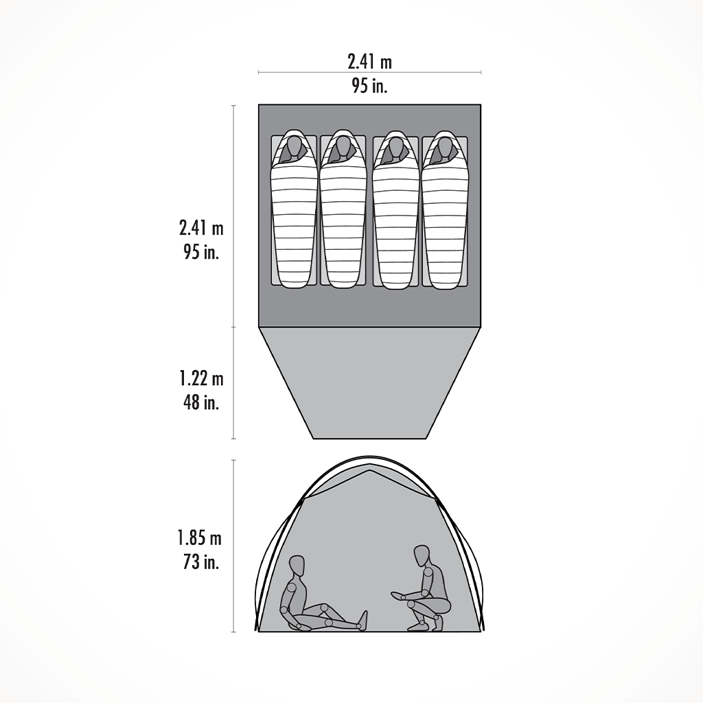Product image: Camping Tents MSR Habiscape 4 Floor Plan.