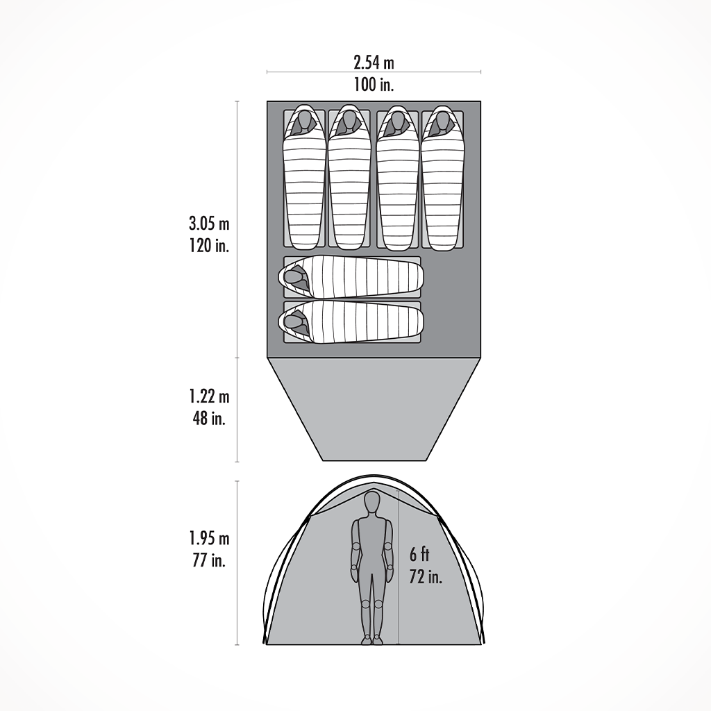 Product image: Camping Tents MSR Habiscape 6 Floor Plan.