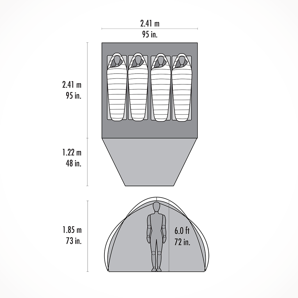 Product image: Camping Tents MSR Habitude 4 Floor Plan.