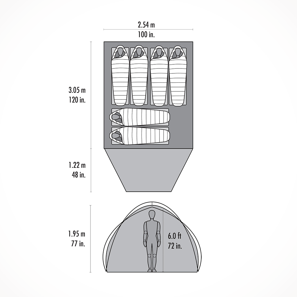 Product image: Camping Tents MSR Habitude 6 Floor Plan.