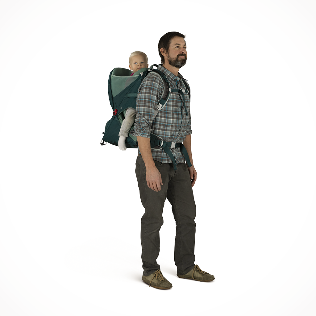 Product image: Camping Backpacks Osprey Poco LT Deep Teal Model, shown from the front.