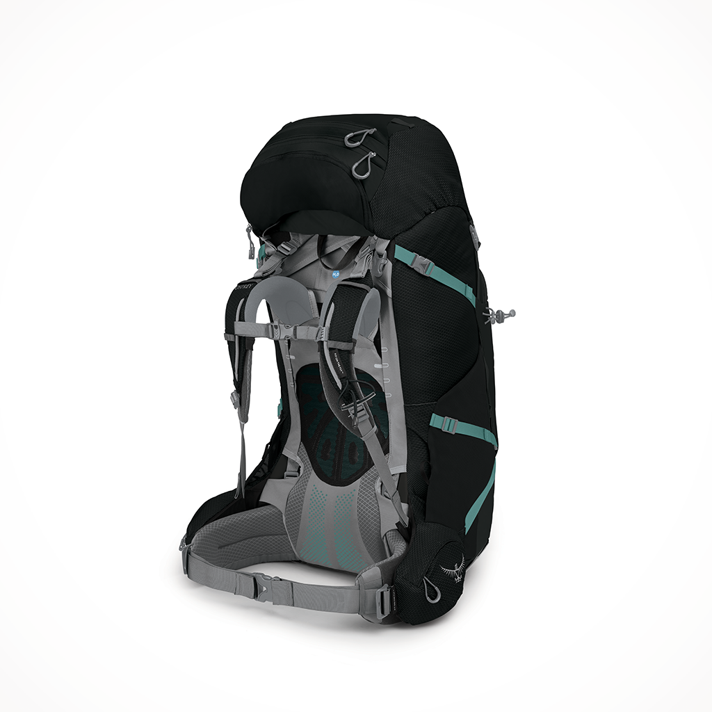 Product image: Camping Backpacks Womens Osprey Ariel Plus 85 Black Interior.