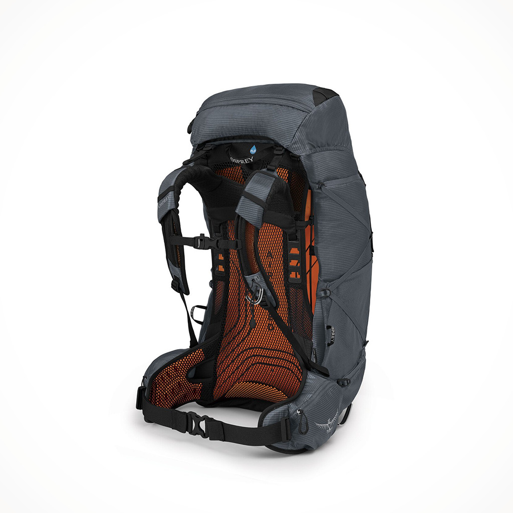 Product image: Camping Backpacks Womens Osprey Exos 58 Tungsten Grey Interior.