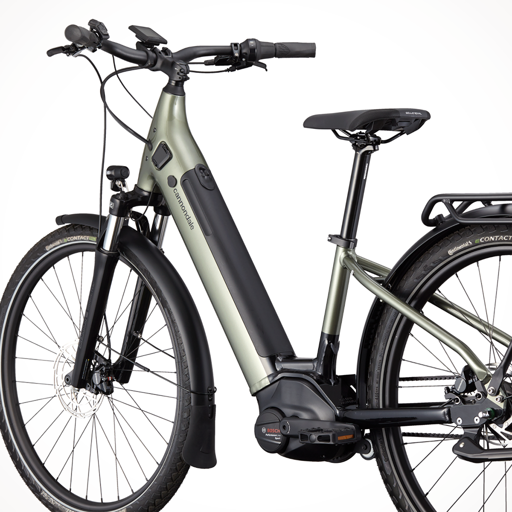 Product image: Cannondale Mavaro Neo 2 lo Stepthru Mantis 2024, shown from the back.