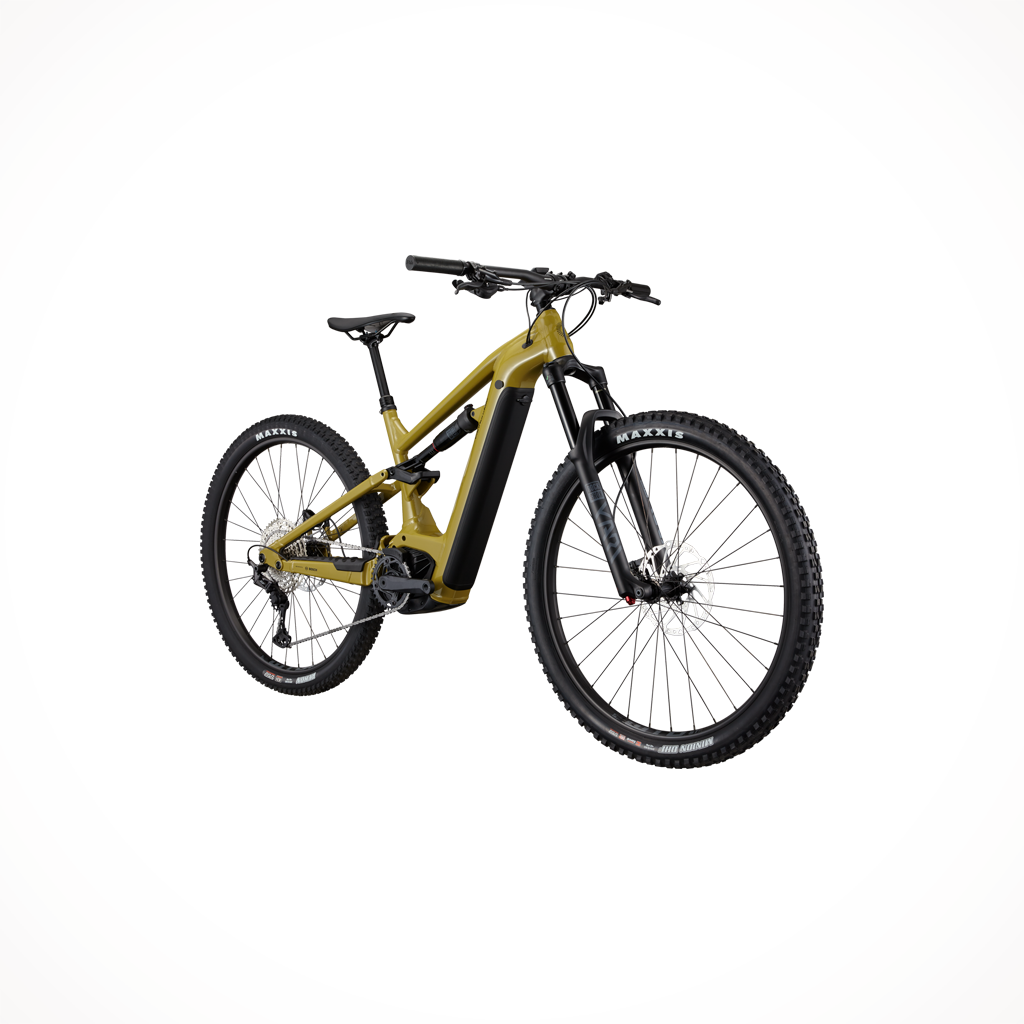 Product image: Cannondale Moterra Neo 3 Olive Green 2024, shown from a three-quarter angled view.