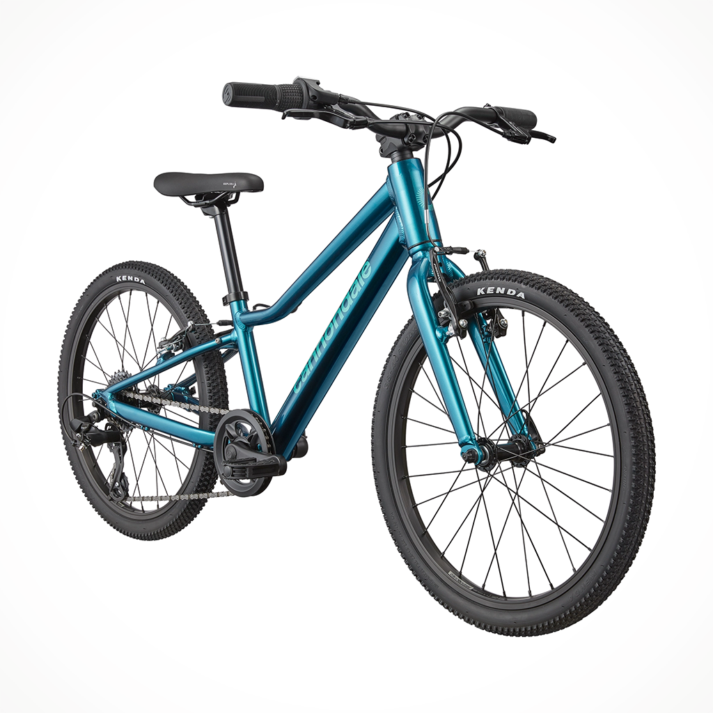 Product image: Cannondale Quick 20 Deep Teal Kids 2026, shown from a three-quarter angled view.