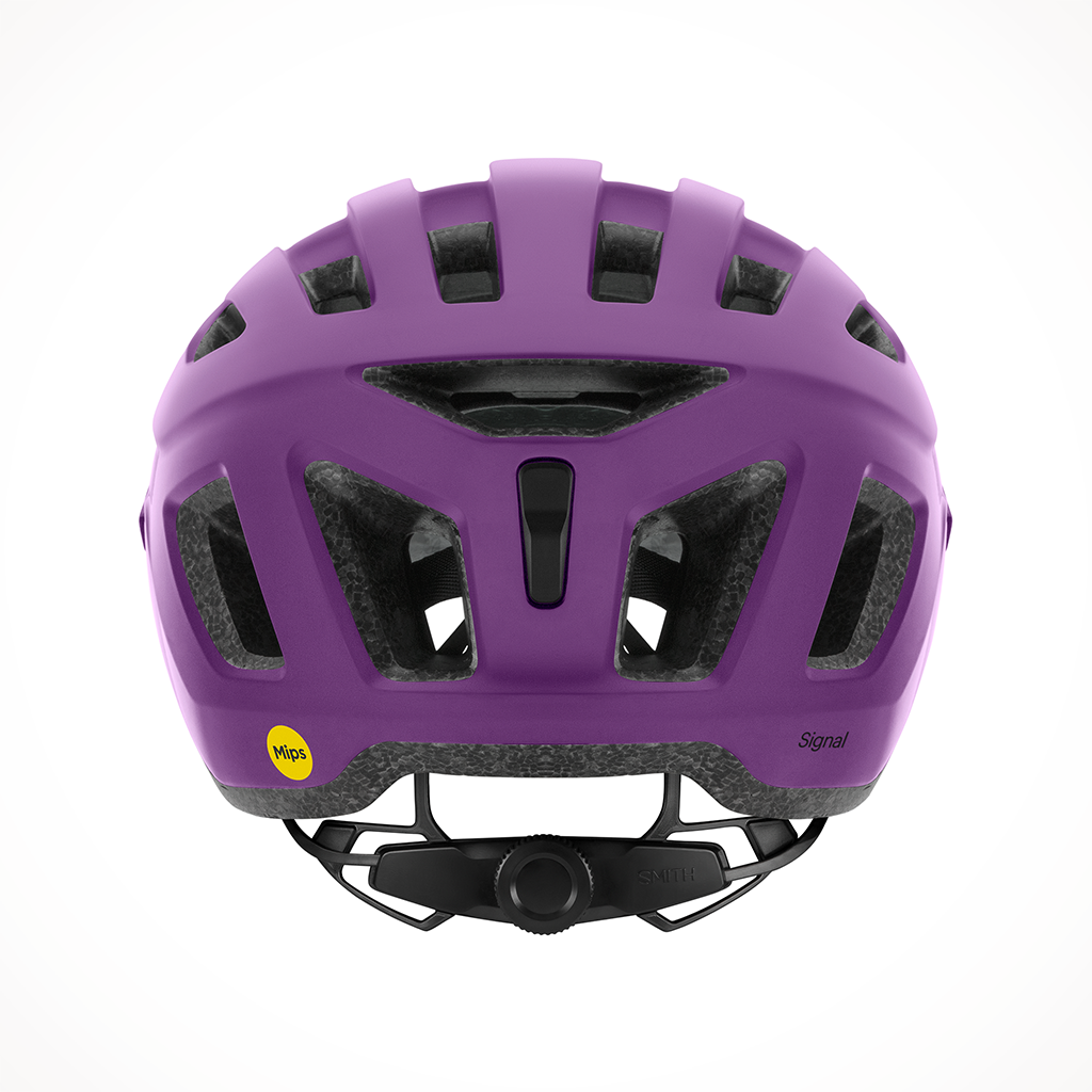 Product image: E0074002X5559 Signal Mips Helmet Matte Indigo, shown from the back.