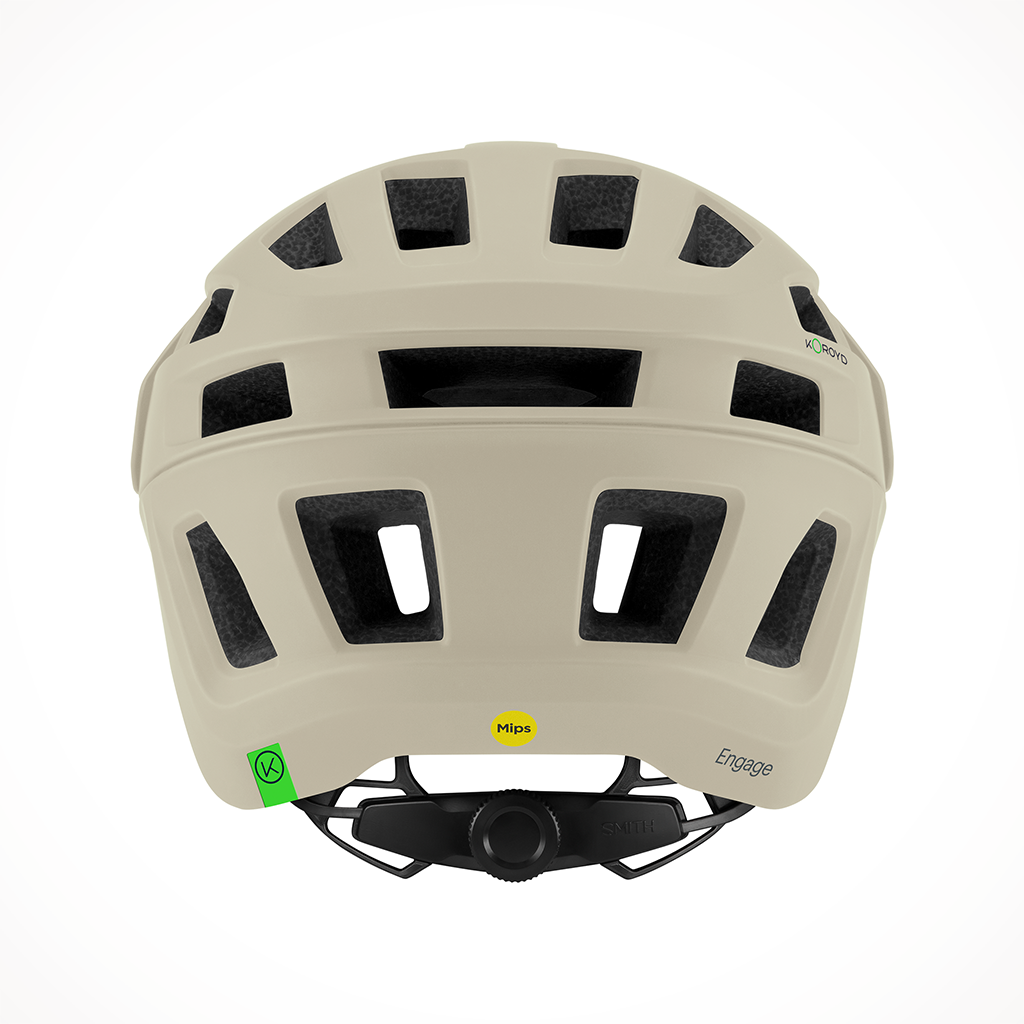 Product image: E007572NV5559 Engage Mips Helmet Matte Chalk, shown from the back.
