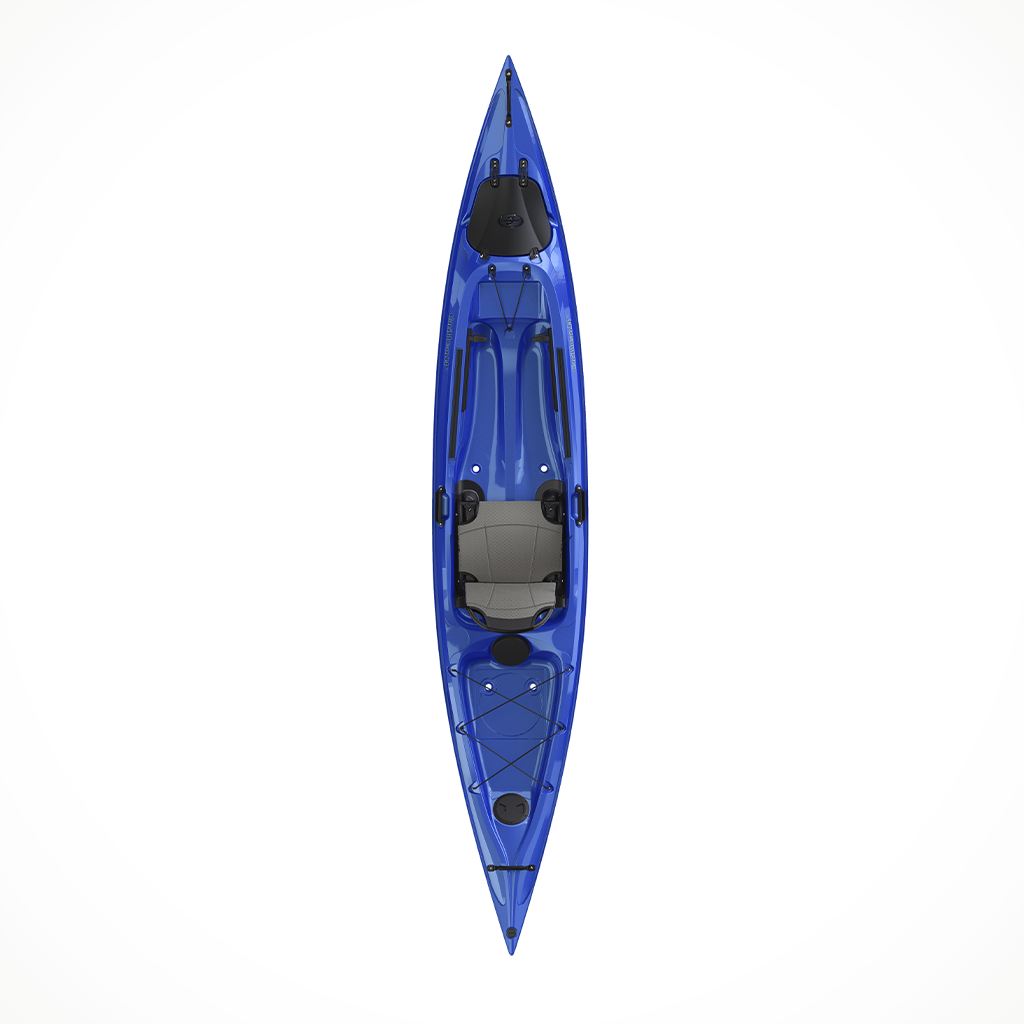Product image: Eddyline Caribbean 14 FS Saphire Blue Silver Top Alt.