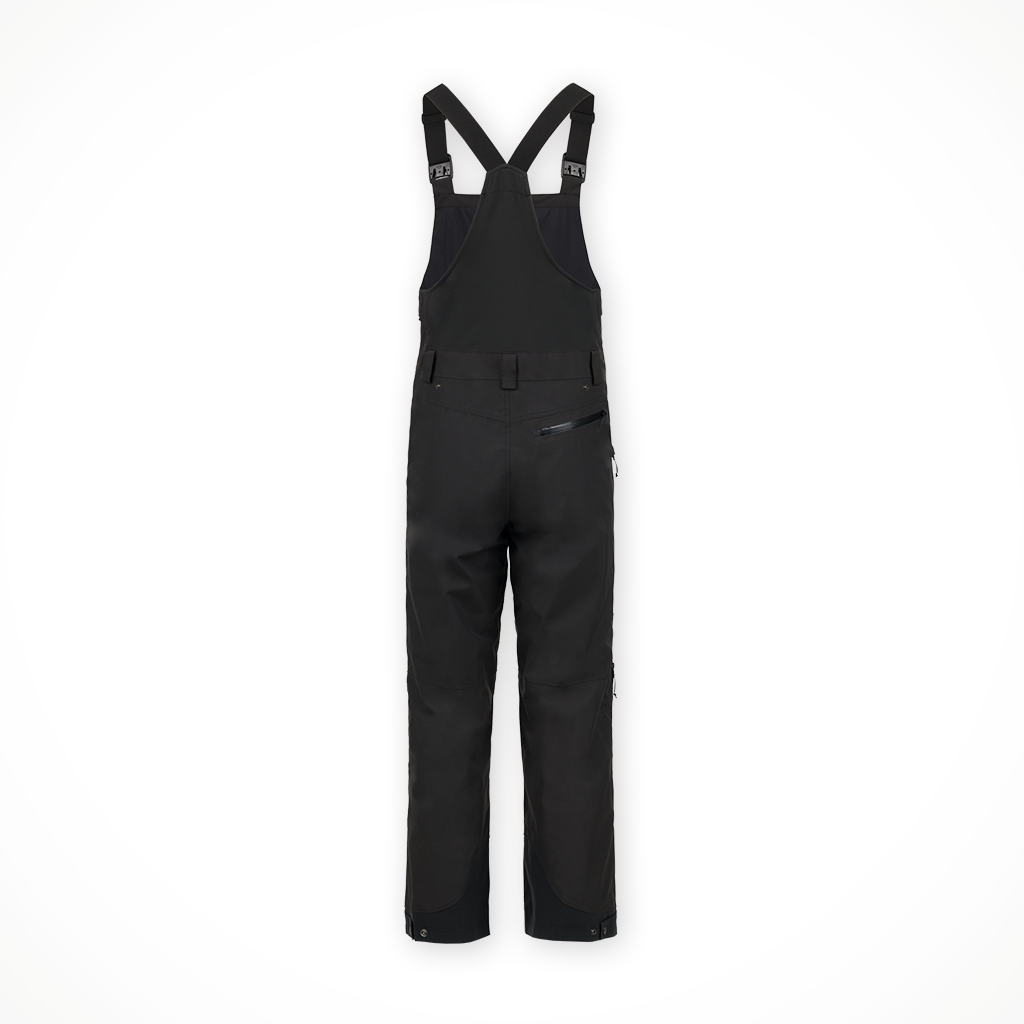 Product image: F Lylow Baker Insulated Bib Black Mens 2025, shown from the back.