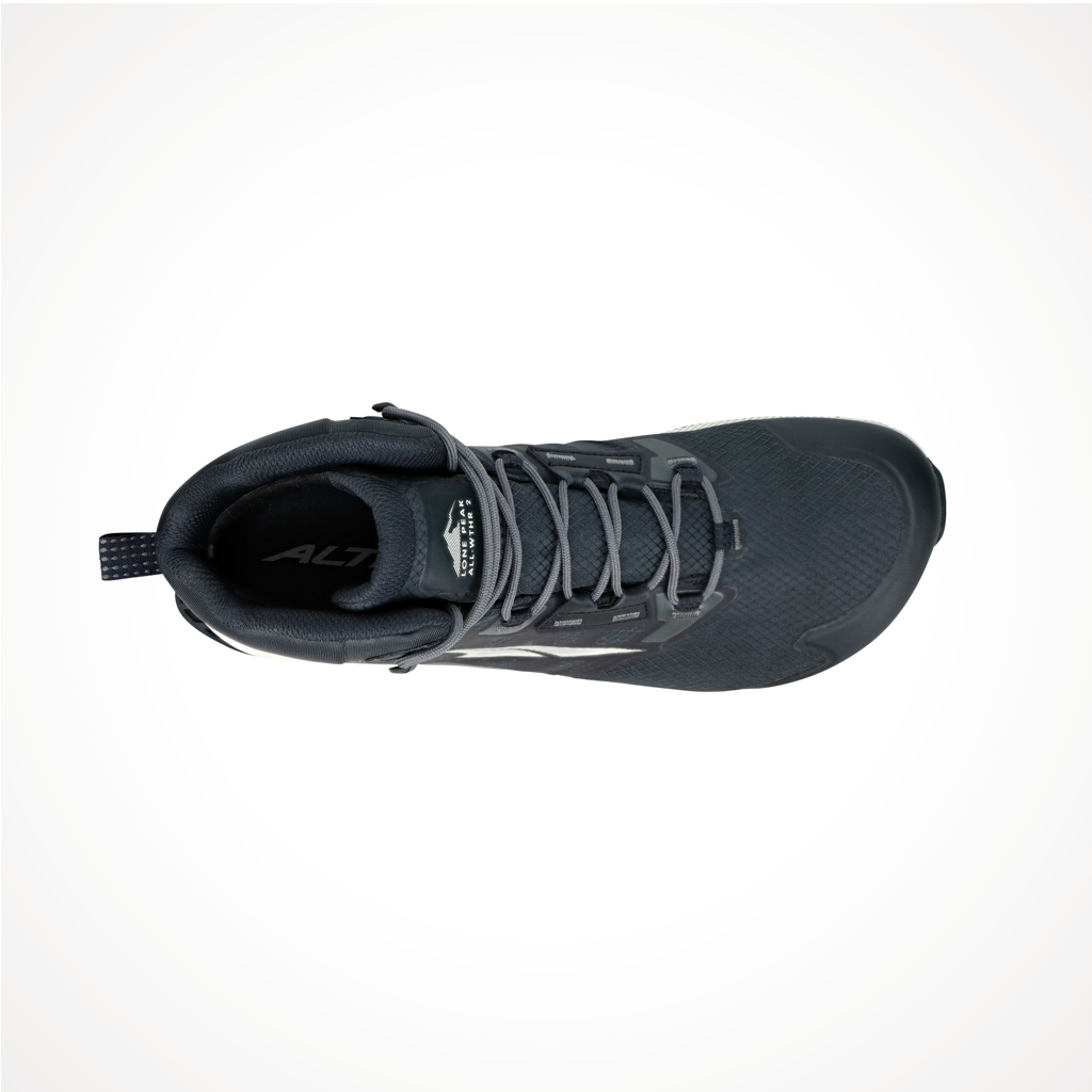 Product image: Footwear Altra Mens Lone Peak All Weather Mid 2 Black, shown from above.