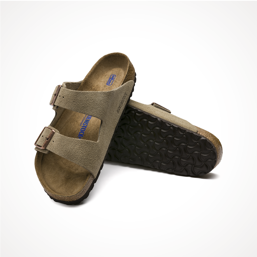 Product image: Footwear Birkenstock Womens Arizona Soft Footbed Suede Leather Taupe Iso 2.