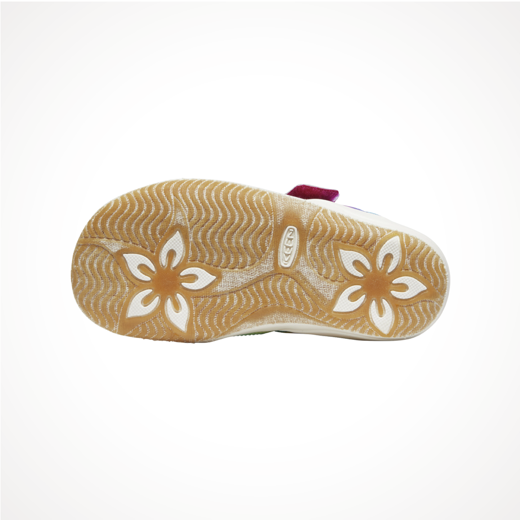 Product image: Footwear Keen Kids Elle Backstrap Rainbow Festival Fuchsia, showing the outsole tread pattern.