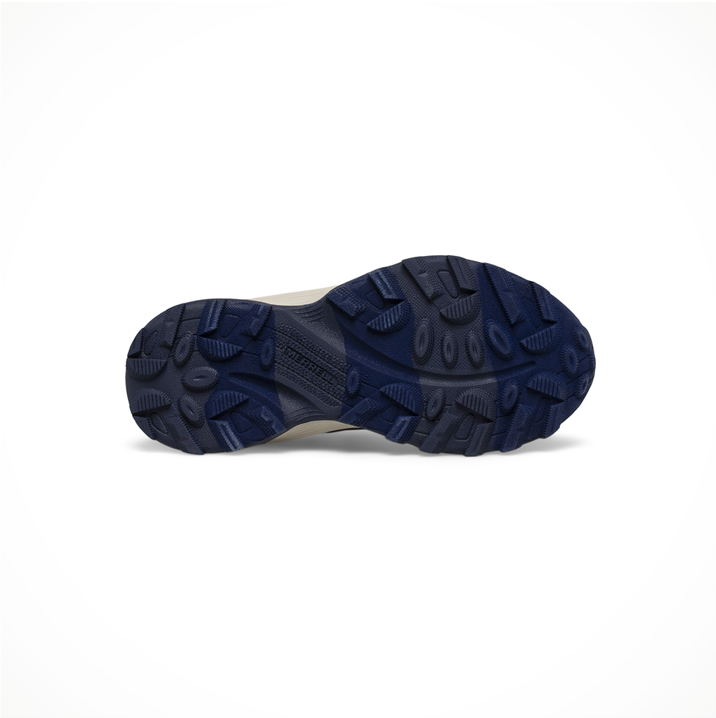 Product image: Footwear Merrell Kids Mid Speed Low AC Waterproof Navy Multi, showing the outsole tread pattern.