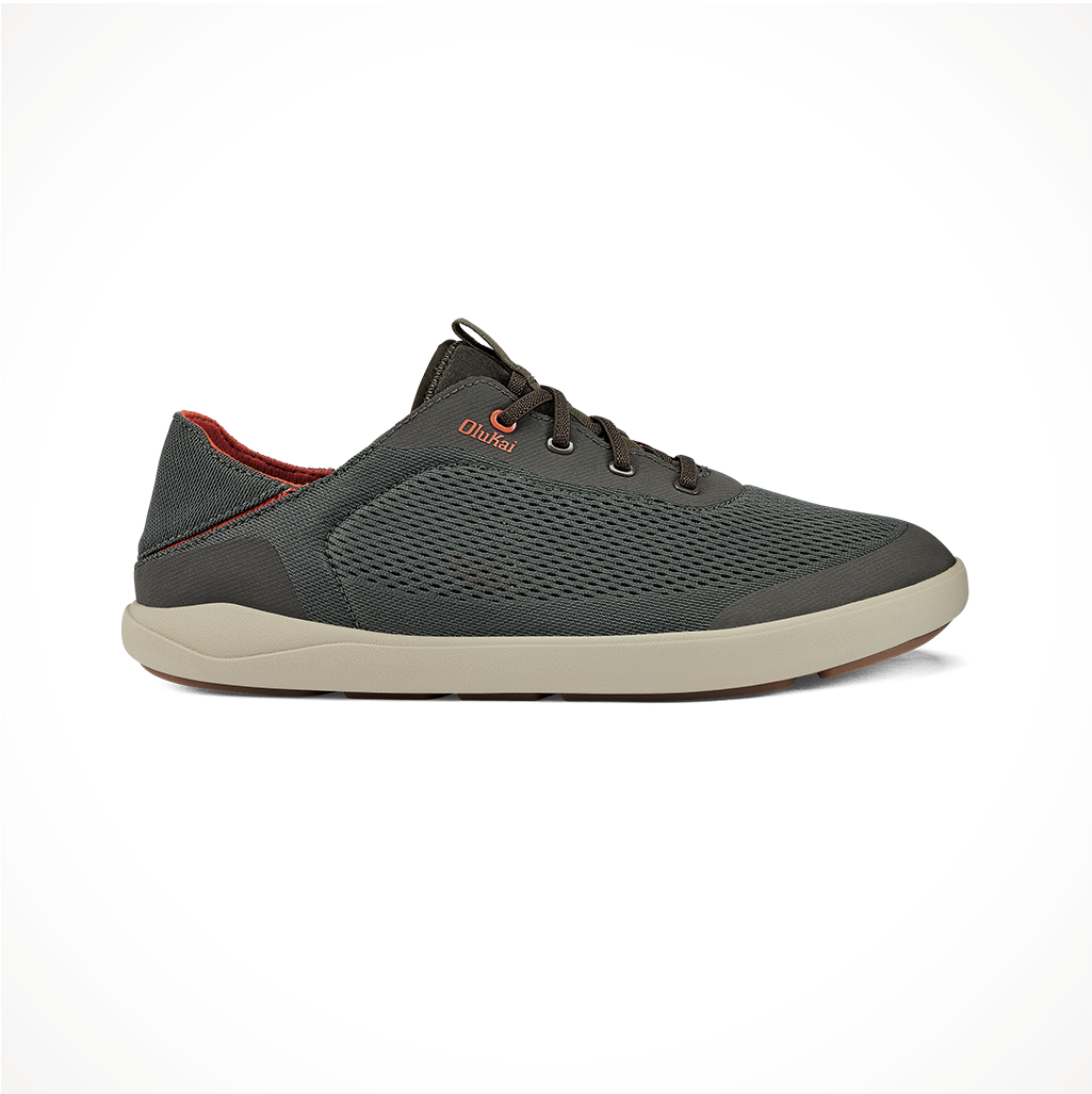 Product image: Footwear Olukai Mens Moku Pae Island Salt Koi, side profile view.