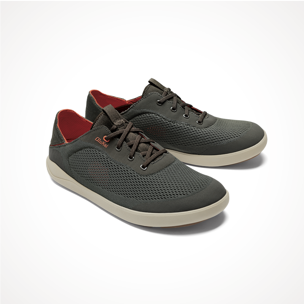 Product image: Footwear Olukai Mens Moku Pae Island Salt Koi, shown from a three-quarter angled view.