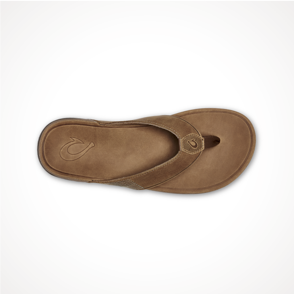 Product image: Footwear Olukai Mens Tuahine Toffee, shown from above.