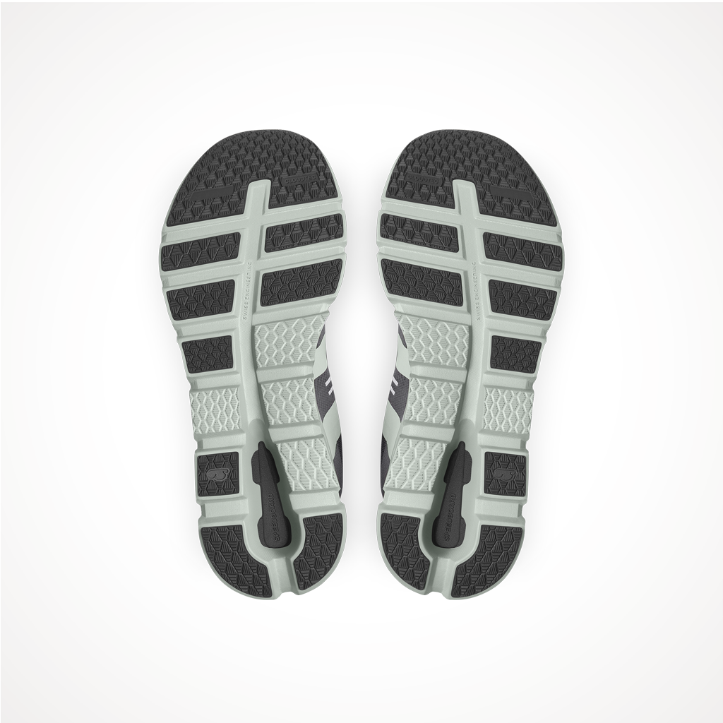 Product image: Footwear On Mens Cloudrunner Alloy Moss, showing the outsole tread pattern.