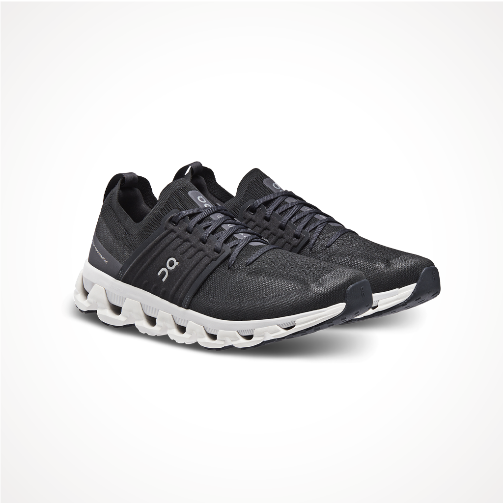 Product image: Footwear On Mens Cloudswift 3 All Black, shown from a three-quarter angled view.