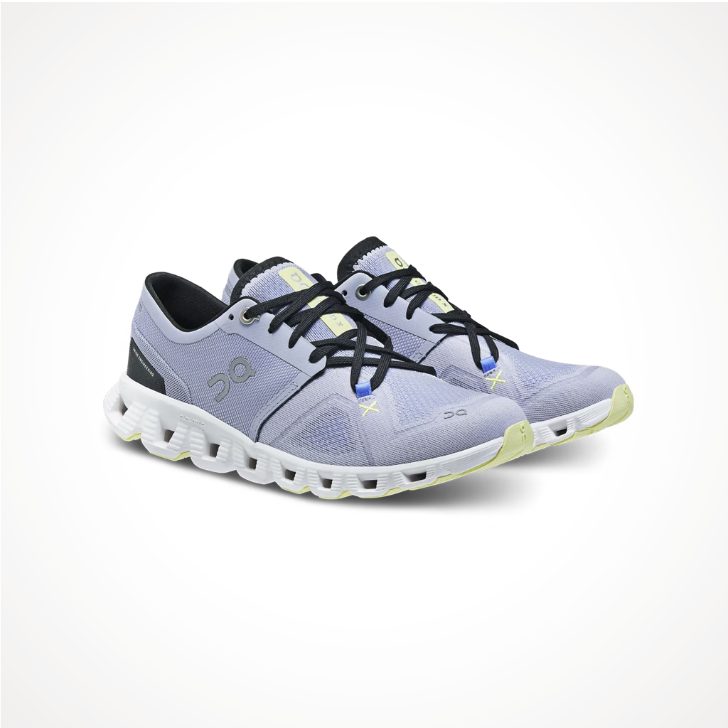 Product image: Footwear On Womens Cloud X3 Nimbus White, shown from a three-quarter angled view.