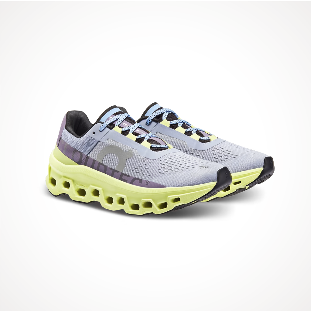 Product image: Footwear On Womens Cloudmonster Nimbus Hay, shown from a three-quarter angled view.
