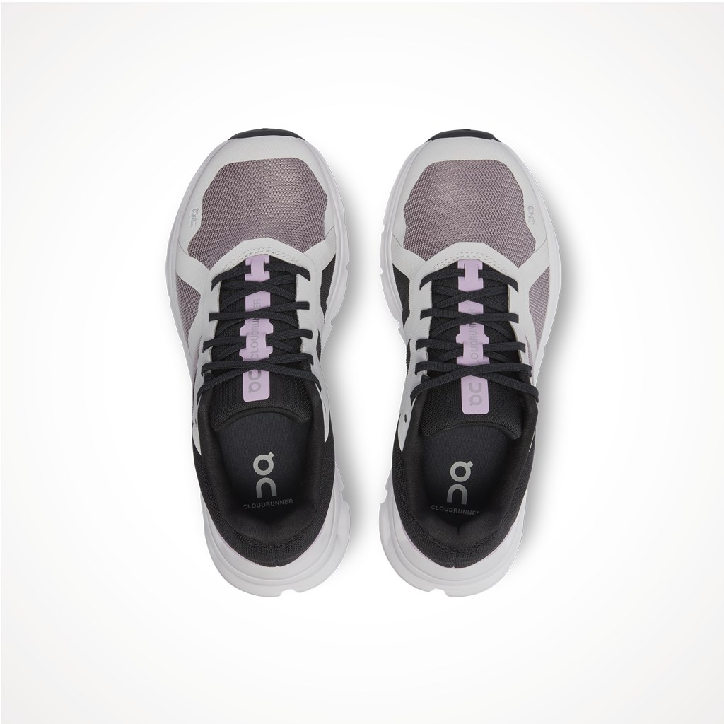 Product image: Footwear On Womens Cloudrunner Heron Black, shown from above.