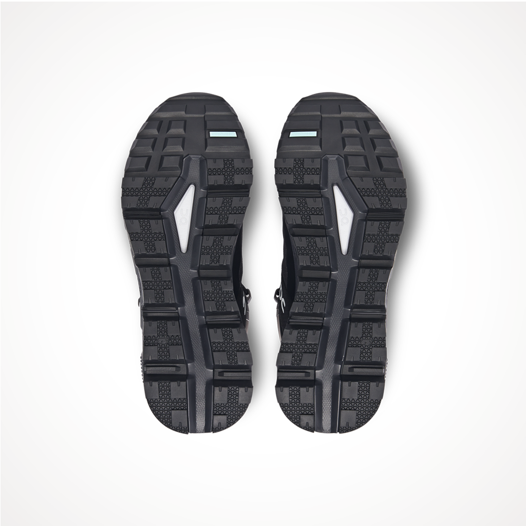 Product image: Footwear On Womens Cloudtrax Waterproof Black, showing the outsole tread pattern.