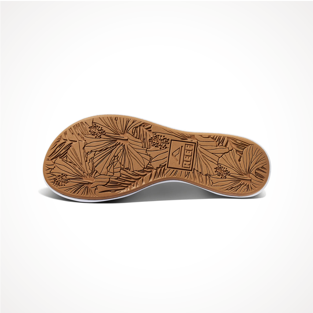 Product image: Footwear Reef Womens Cushion Cloud White Tan, showing the outsole tread pattern.