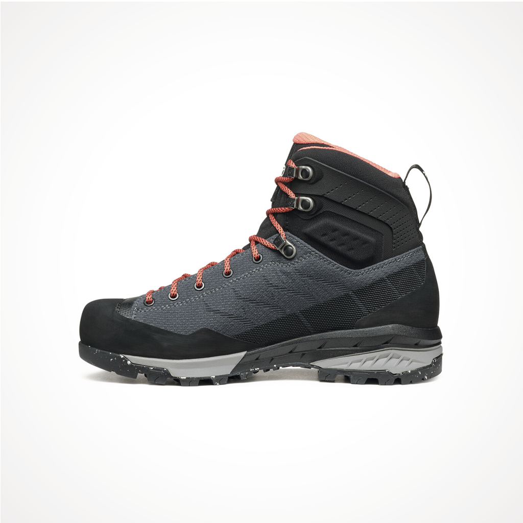 Product image: Footwear Scarpa Womens Mescalito TRK Planet GTX Grey Coral Side 2.