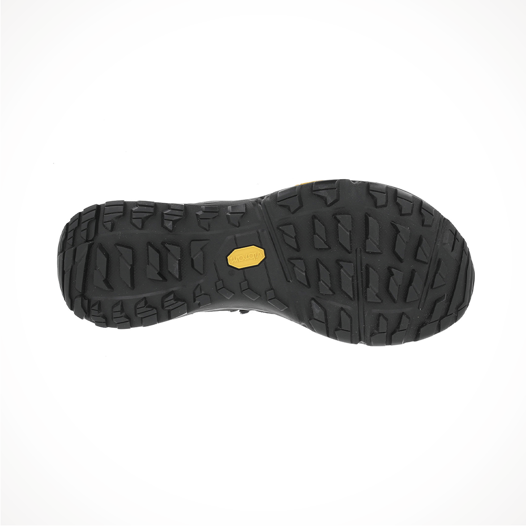 Product image: Footwear Zamberlan Mens Anabasis Mid GTX Black, showing the outsole tread pattern.