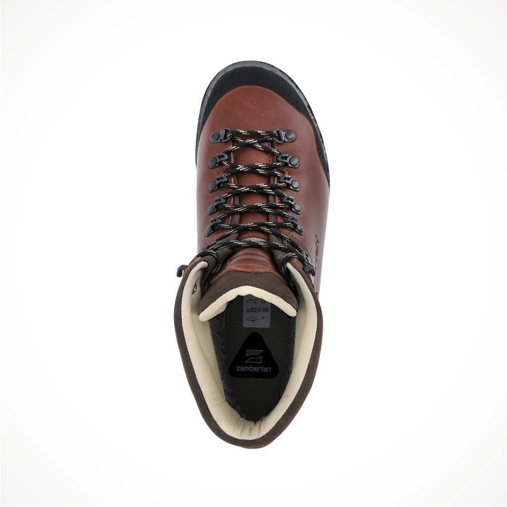 Product image: Footwear Zamberlan Mens Tofane NW GTX RR Waxed Brick, shown from above.