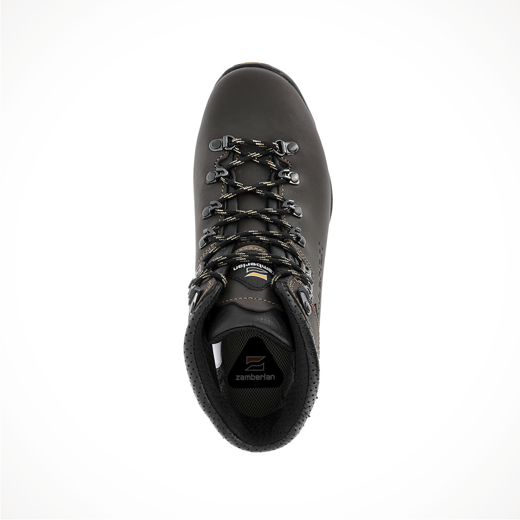 Product image: Footwear Zamberlan Mens VIOZ GTX Dark Brown, shown from above.