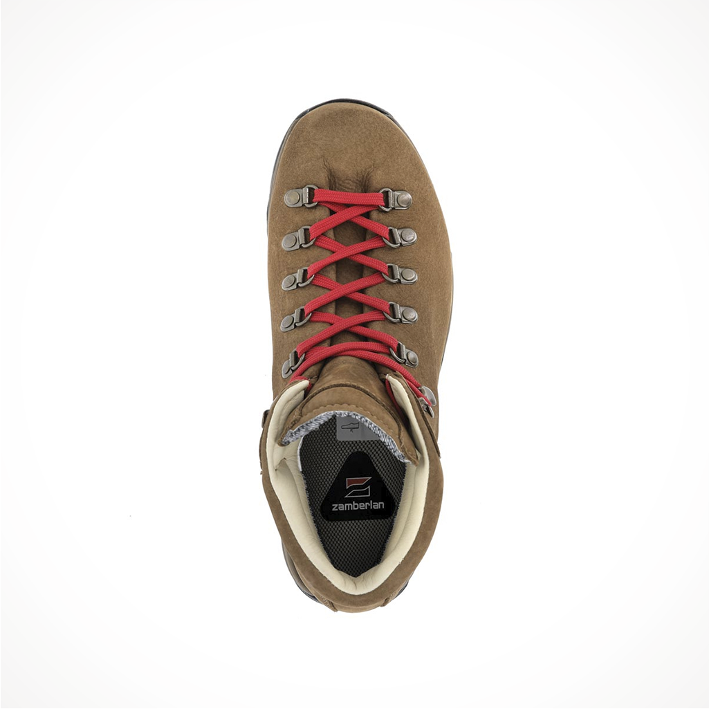 Product image: Footwear Zamberlan Womens Trail Lite EVO GTX Brown, shown from above.