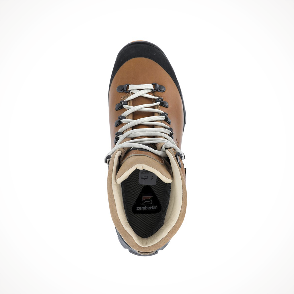 Product image: Footwear Zamberlan Womens Vioz Lux GTX RR Waxed Camel, shown from above.
